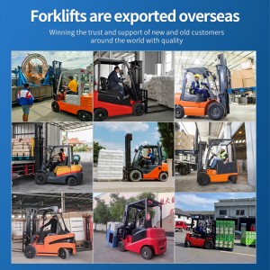Four-wheel electric forklift manufacturer 2 tons 1.5 tons 3 tons push car seat type