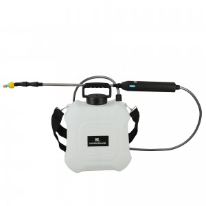 Battery Powered Backpack Sprayer, Electric Back Pack Sprayer with 3 Spray Speed, Battery Indicator, Rechargeable Handle, 40″ Telescopic Wand, 5 Mist Nozzles, for Lawn and Garden