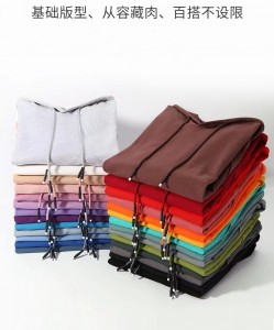 Spring/Autumn 260g French Terry Loose Round Neck Drop Shoulder Cotton Sweatshirt Unisex Long Sleeve Top for DIY Printing