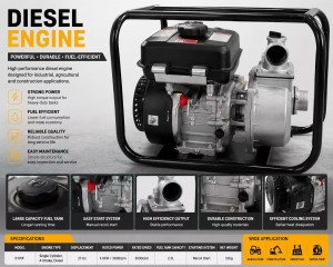 168F / 170F General Purpose Diesel Engine – High Efficiency Air-Cooled Diesel Engine for Agricultural & Industrial Use